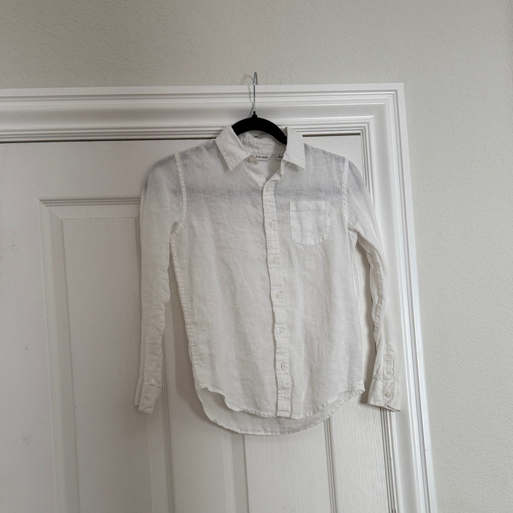 Janie and Jack White Boys Button Down Shirt size 10